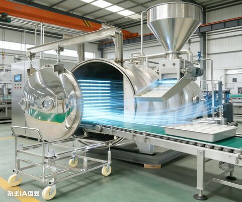 औद्योगिक फ्रीज-ड्रायर, 200 किलोग्राम क्षमता। बल्क सामग्री, फार्मास्यूटिकल्स और प्रीमियम खाद्य पदार्थों को कुशलतापूर्वक संसाधित करें