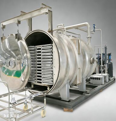 स्केल पर प्रीमियम क्वालिटी हासिल करें: हमारे 100 किलोग्राम के औद्योगिक फ्रीज ड्रायर फार्मा, फूड और न्यूट्रास्युटिकल सामग्री को पूरी तरह से संरक्षित करते हैं।