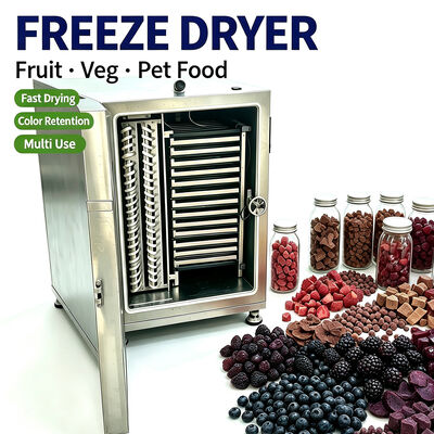 Vacuum Degree ≤10Pa Food Vacuum Freeze Dryer Capacity 100kg batch Installation Power 35KW Freeze Drying Machine for Food